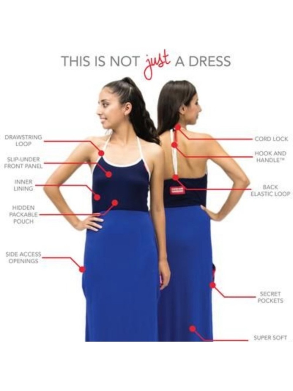 The Undress by Racerette First Edition Blue Maxi Sundress Dress Beach Vacation